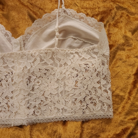Kayser 1970's Cotton Lace Bralette Crop/Brami - Picture 10 of 16